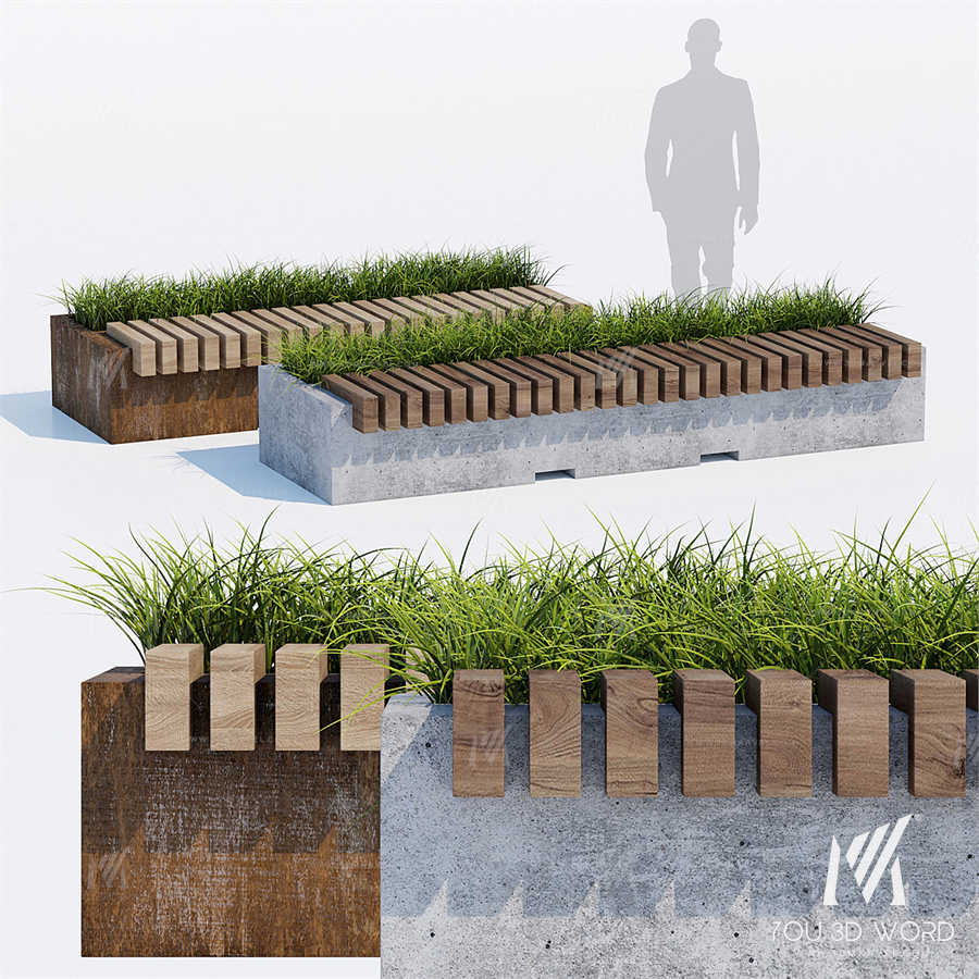 Big green benches